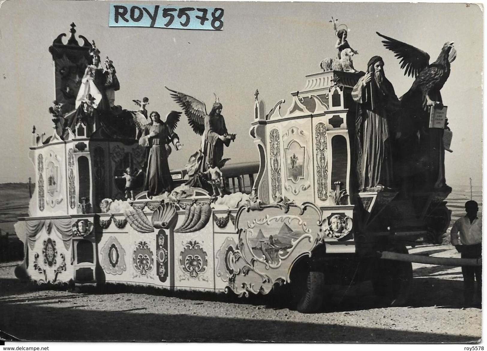 Basilicata-matera Veduta Carro Festa Della Bruna 1961(foto Formato Cartolina V/gg/61) - Matera