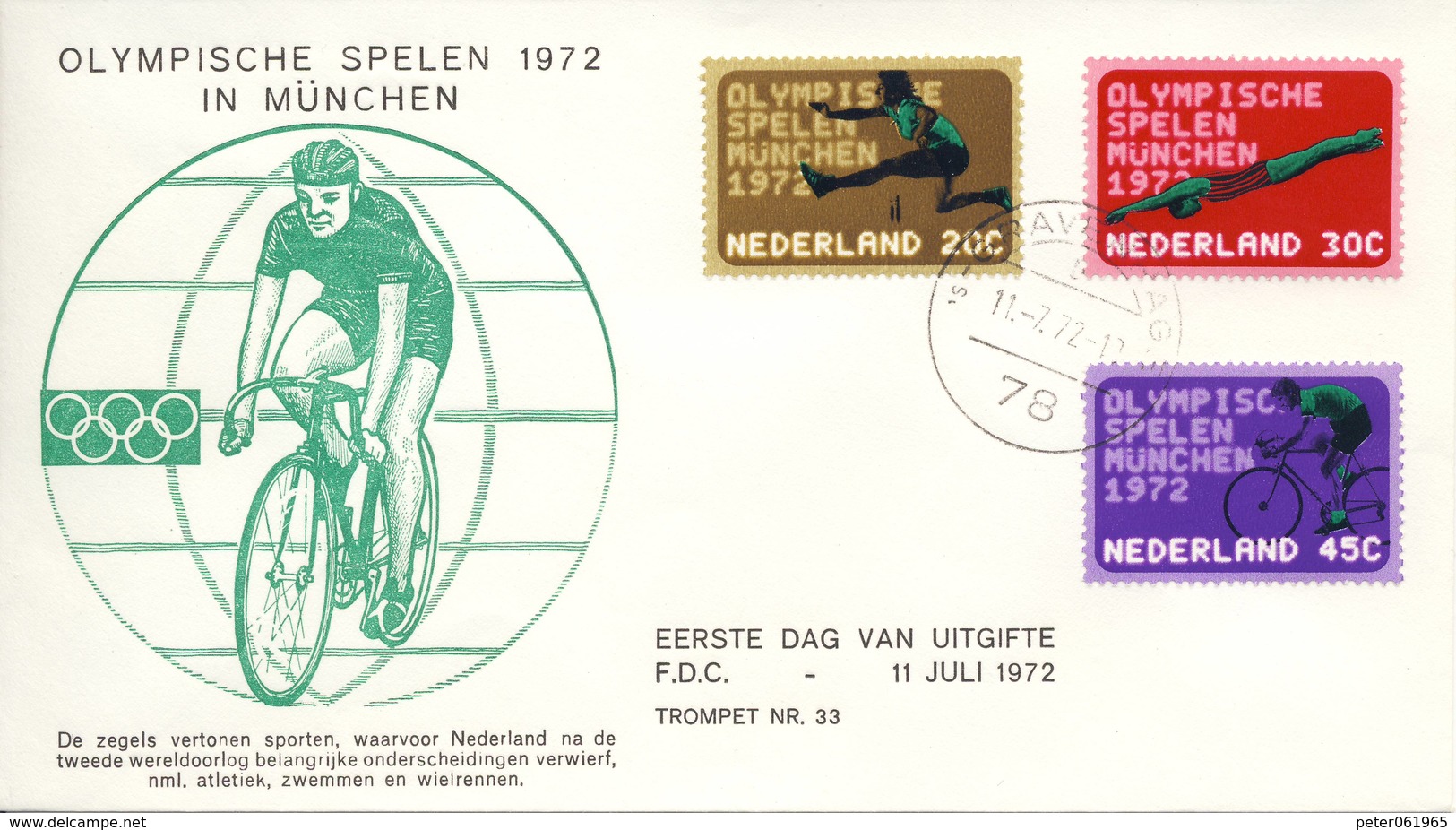 Trompet FDC Nr. 33 (1972) - Zomer 1972: München