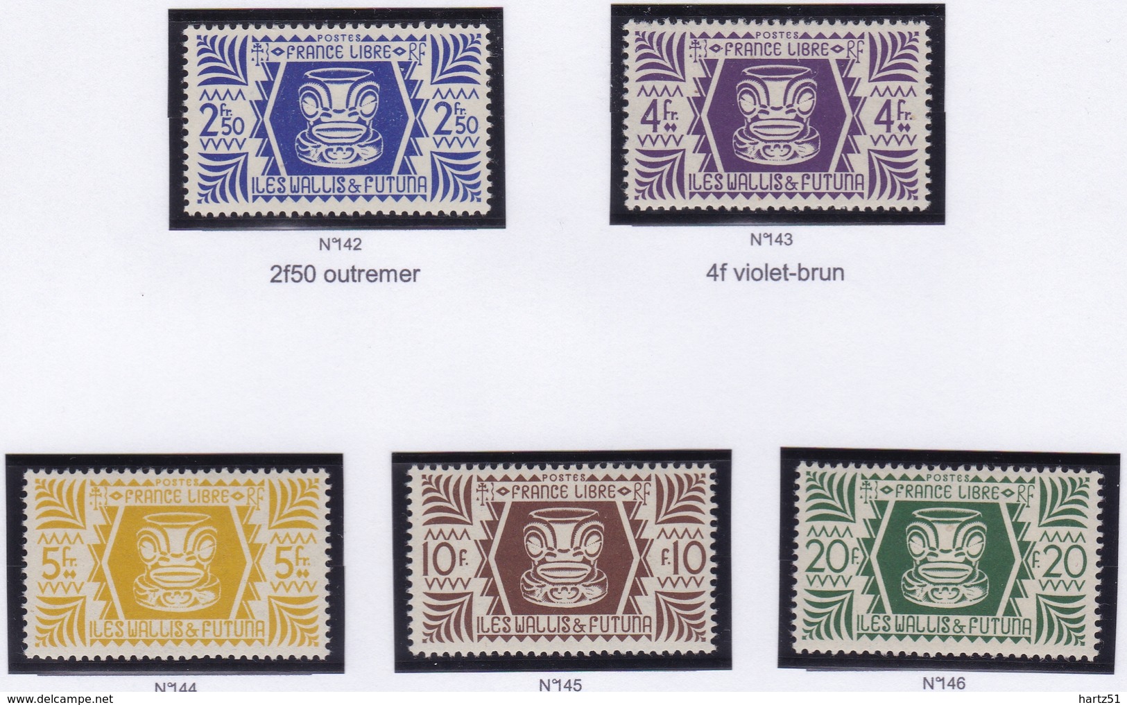 Colonies : Wallis Et Futuna N° 133/146 Neufs * - Neufs