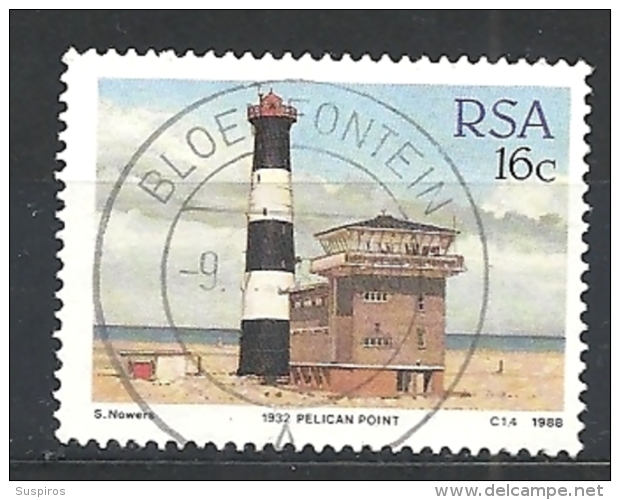 SUD AFRICA   1988 Lighthouses     USED - Usados