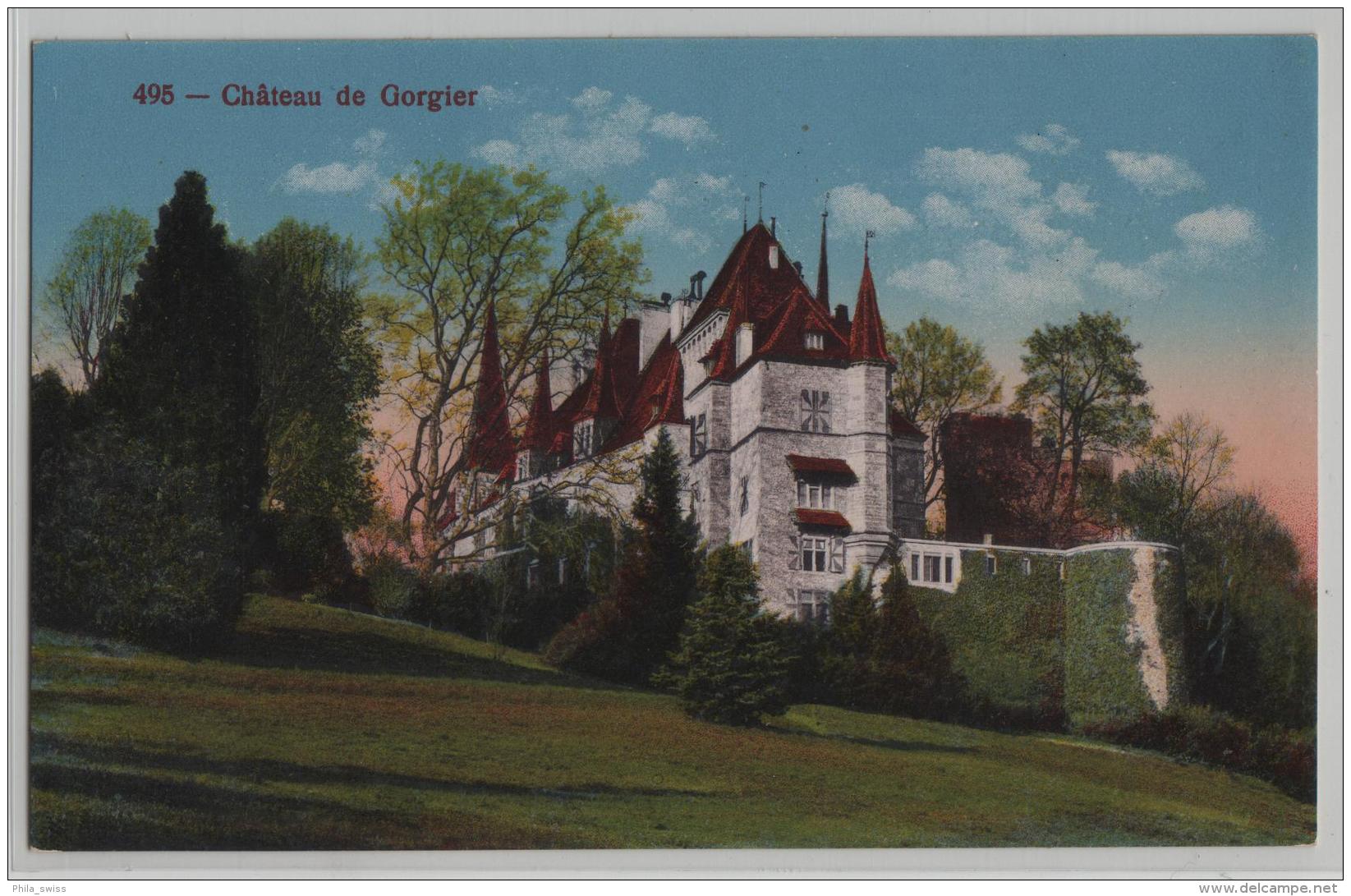 Chateau De Gorgier - Litho - Gorgier