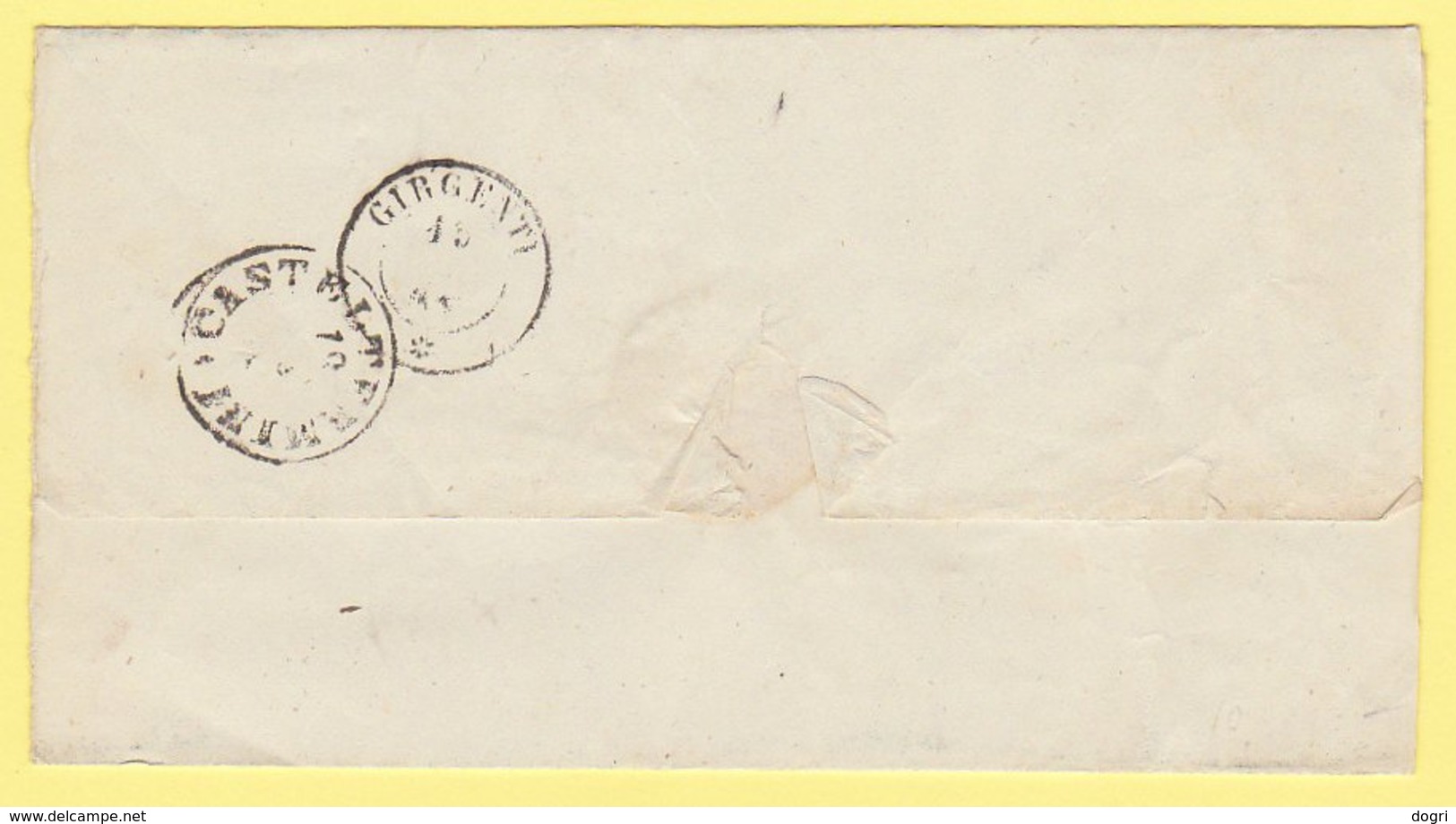 1867 - Sass. 26 - Vittorio Eman. Ll  20c. Bivona Per Girgenti - Storia Postale