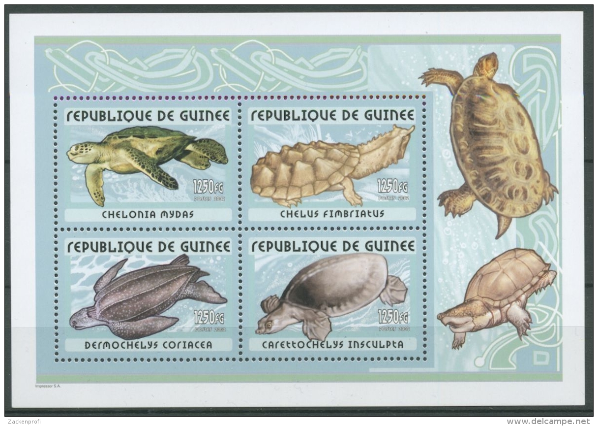 Guinea 2001 Reptilien Schildkröten Block 675 A Postfrisch (C24094) - Guinea (1958-...)