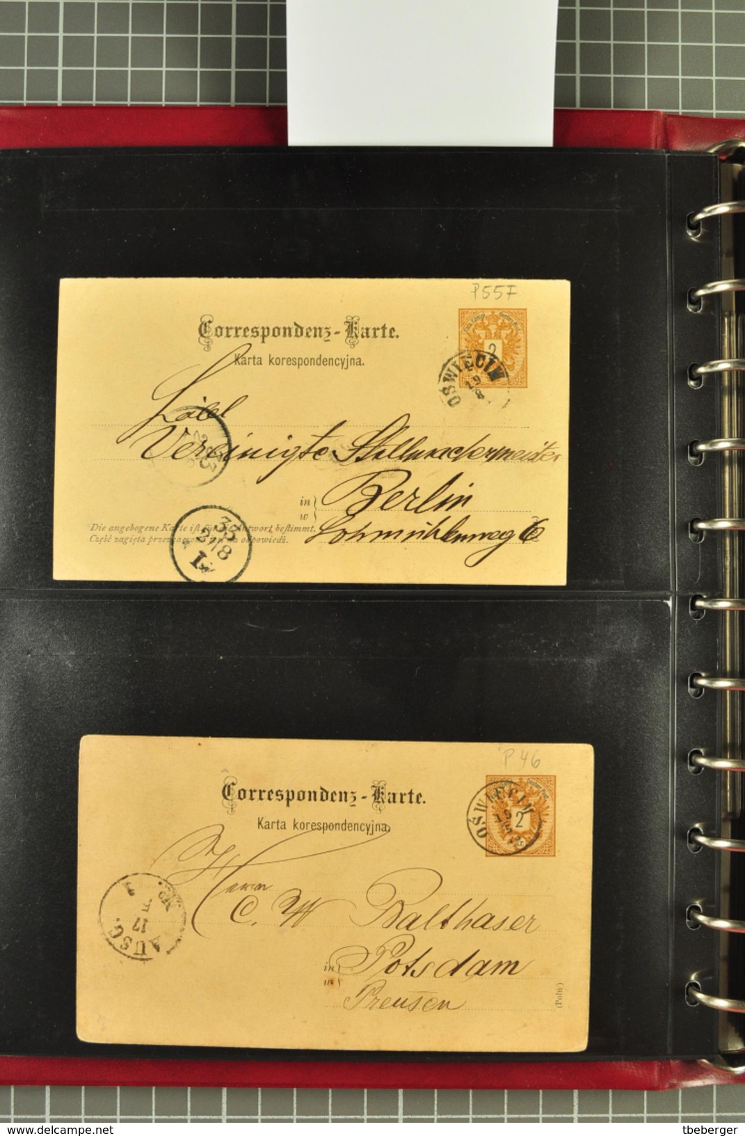 1848/1917 Lot 61 covers Galizien Galicia & Austrian Silesia stampless covers, stationery parcel cards to Romania (1035)