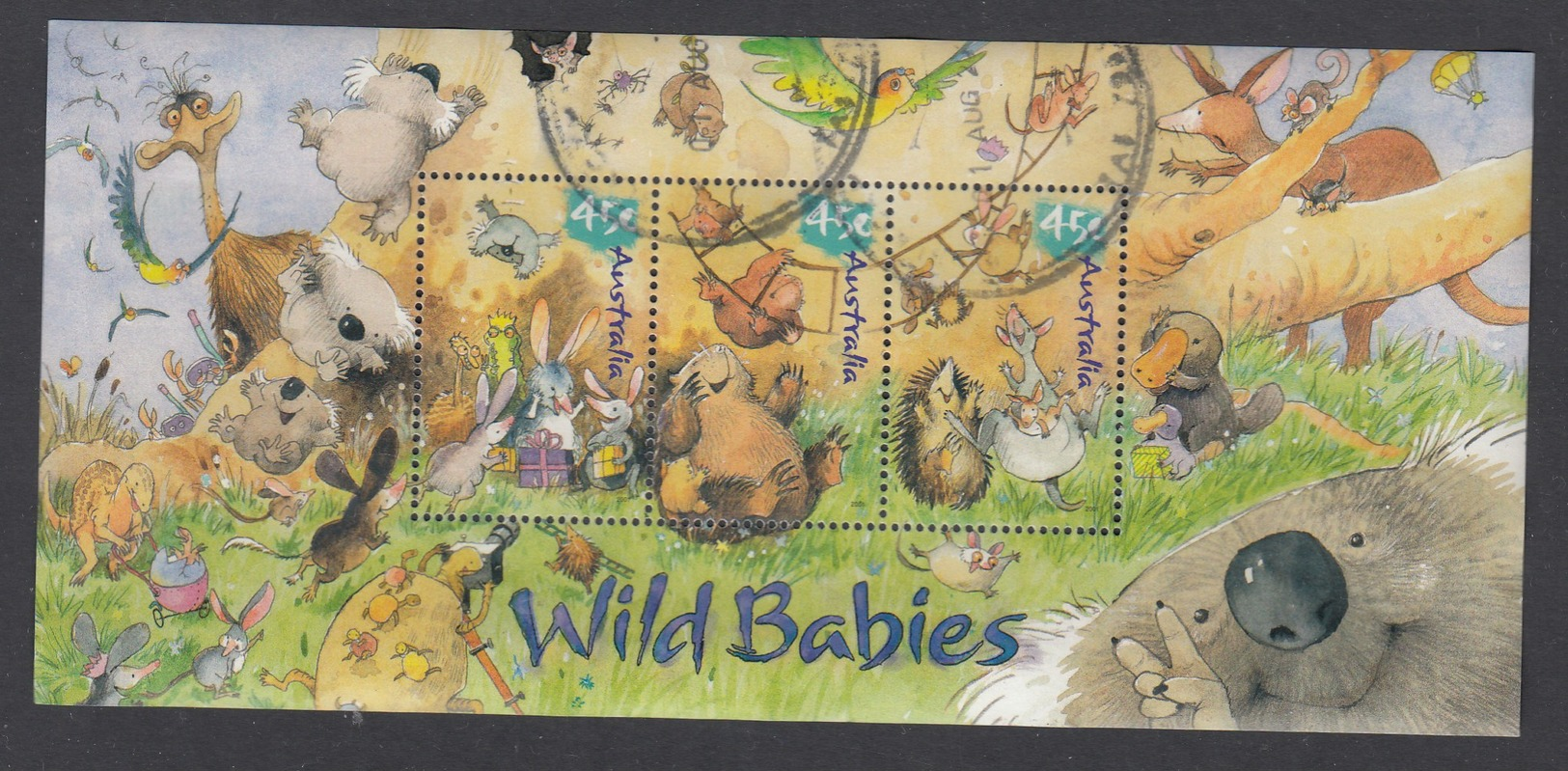 Australia 2001 Wild Babies - Miniature Sheet Postally Used - Used Stamps