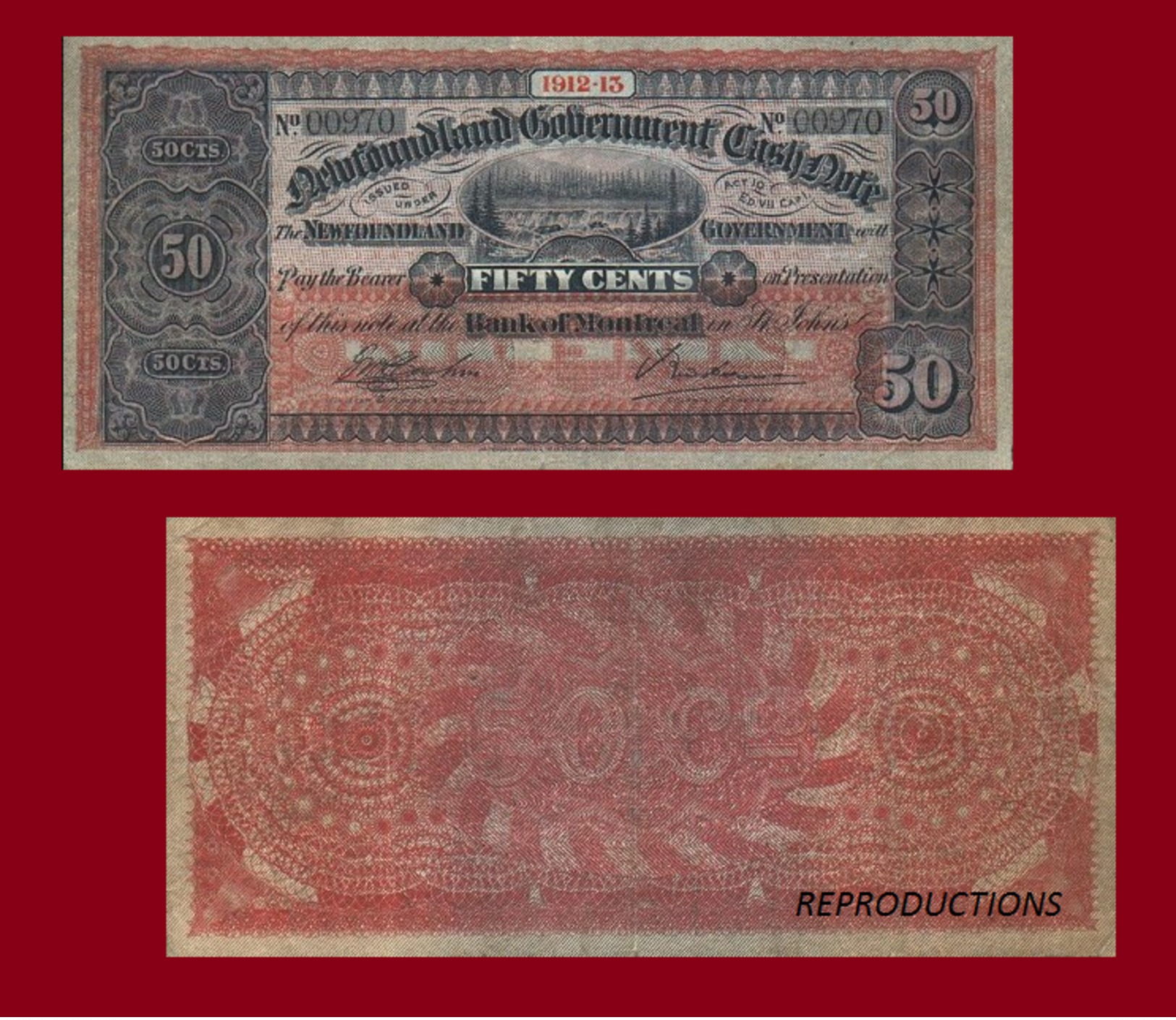NEWFOUNDLAND 50 CENT  DOLLAR  1910 - Copy- Replica - Kanada