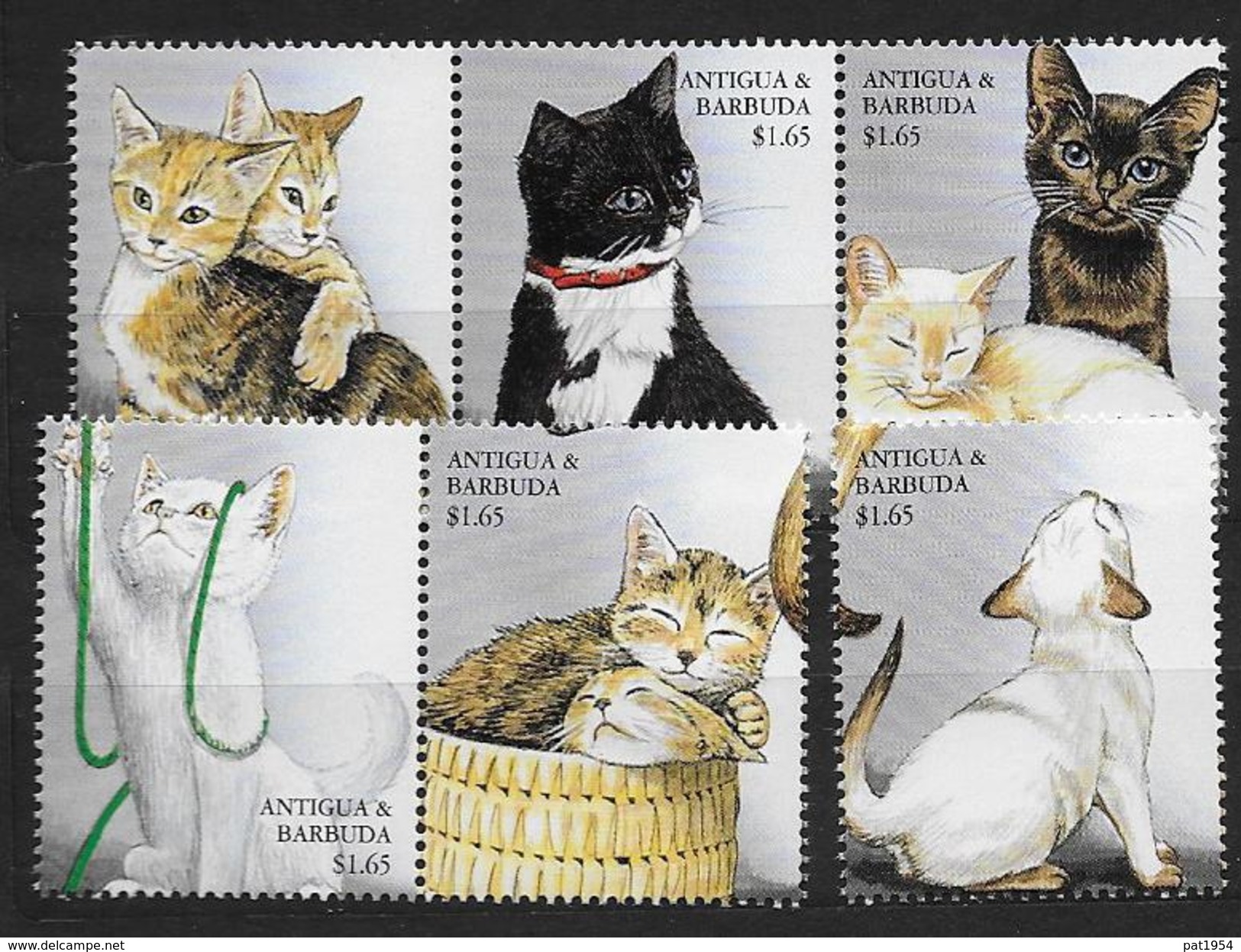 Antigua Et Barbuda 1999 N° 2583/2588 Neufs Avec Chats - Hauskatzen