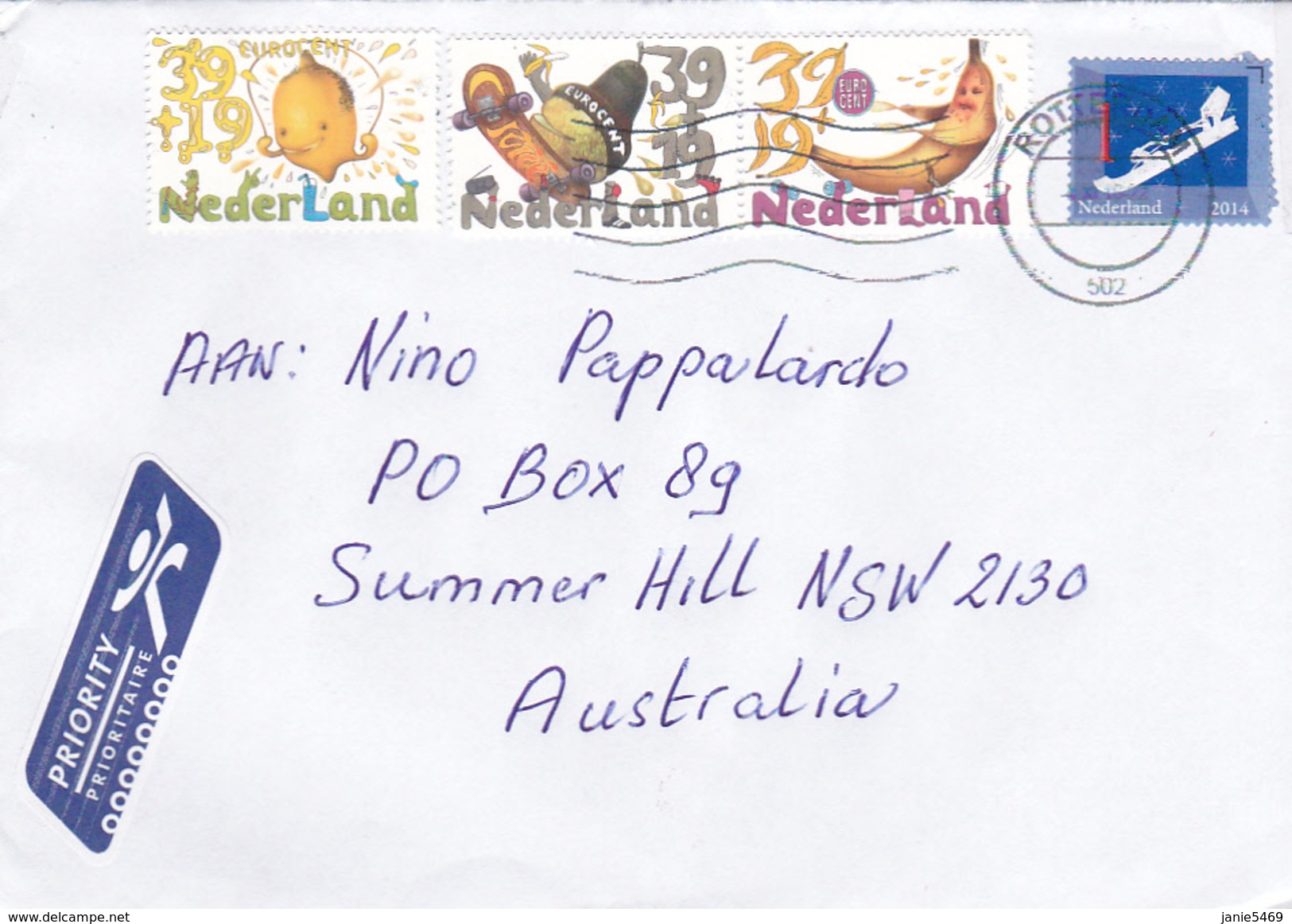 Netherlands 2016 Europa On Cover Sent To Australia - Lettres & Documents
