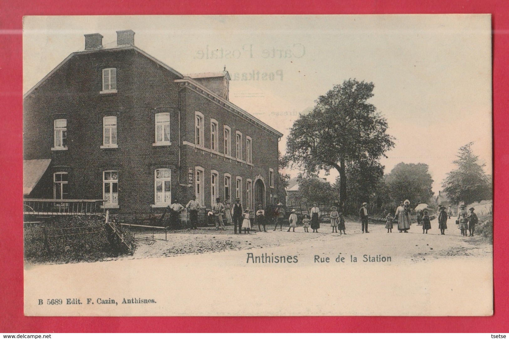 Anthismes - Rue De La Station ... Jolie Carte Couleur Bien Animée - 1906 ( Voir Verso ) - Anthisnes