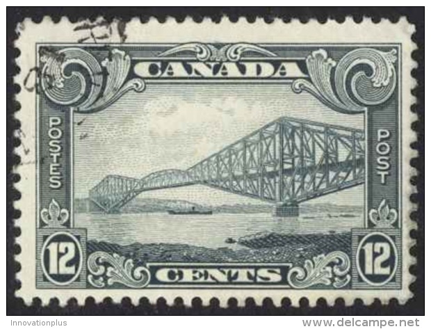 Canada Sc# 156 Used (a) 1929 12c Grey King George V Scroll Issue - Oblitérés