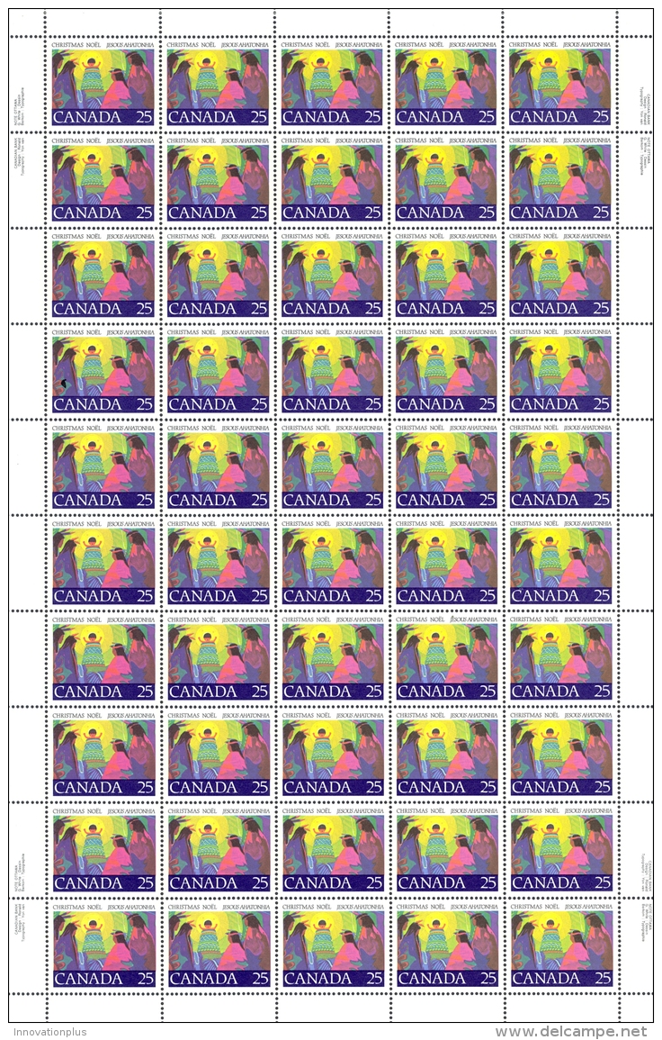 Canada Sc# 741-743 MNH Pane/50 Set/3 1977 10c-25c Christmas - Unused Stamps