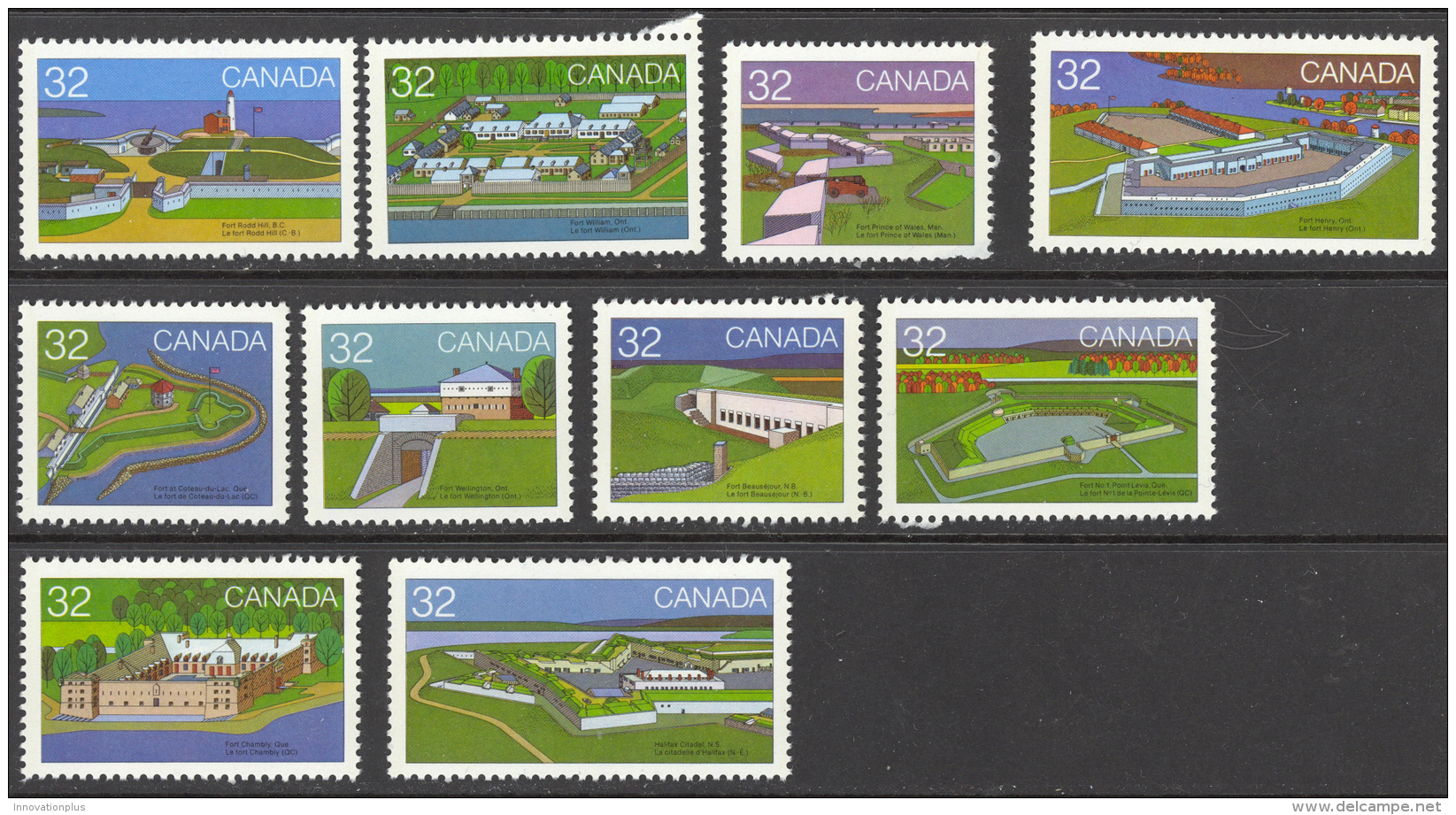 Canada Sc# 983-992 MNH Set/10 1983 32c Canadian Forts - 1 - Unused Stamps