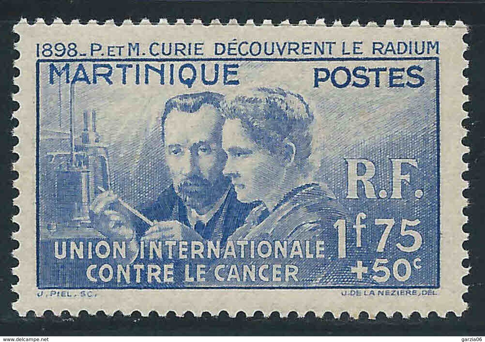 Martinique - 1938 - P Et M Curie - N° 167 - Neuf * - MLH - Nuevos