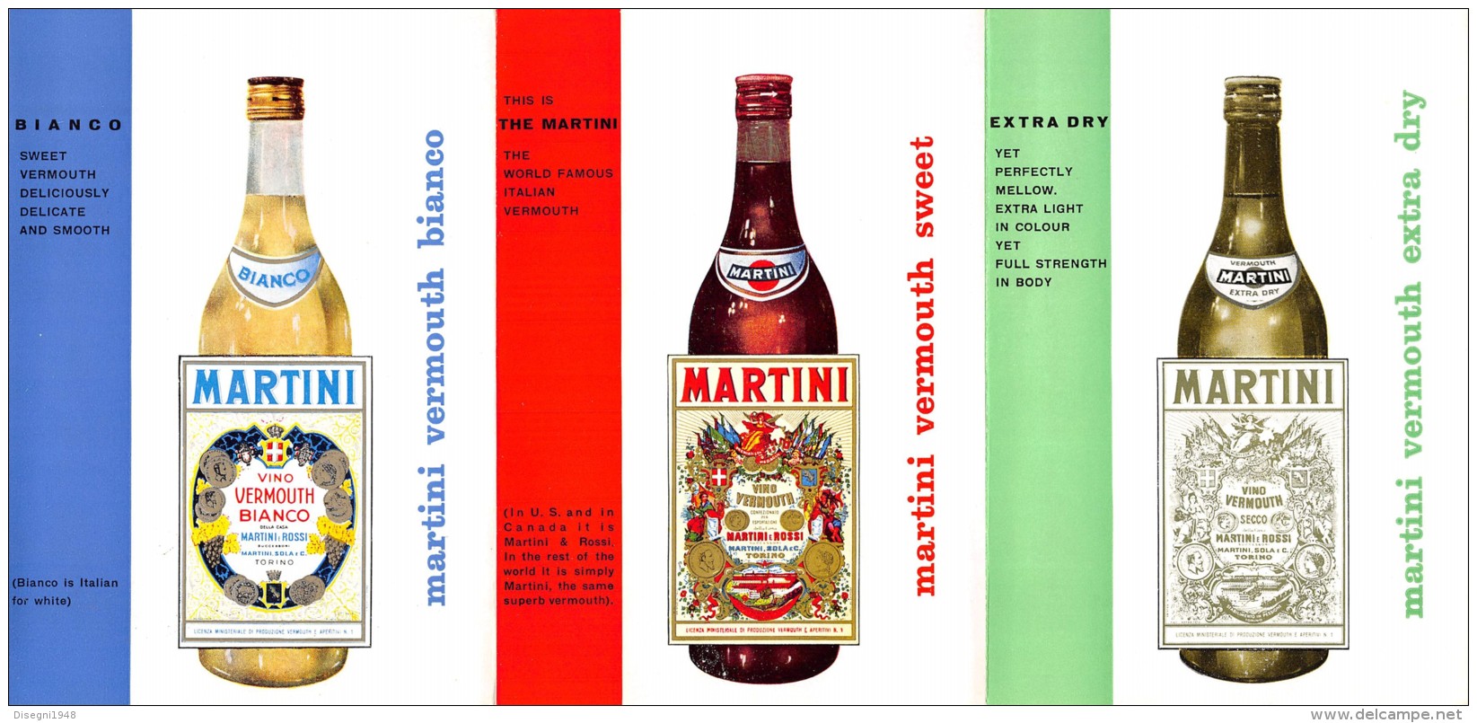 06667 "MARTINI THE THREE VERMOUTHS  - MARTINI &amp; ROSSI - TORINO - ITALY " PUBBLICITA' ORIGINALE - Altri & Non Classificati