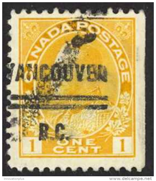 Canada Precancel Sc# 1-105 (Vancouver) Used 1911-1931 1c KGV Admirals - Préoblitérés