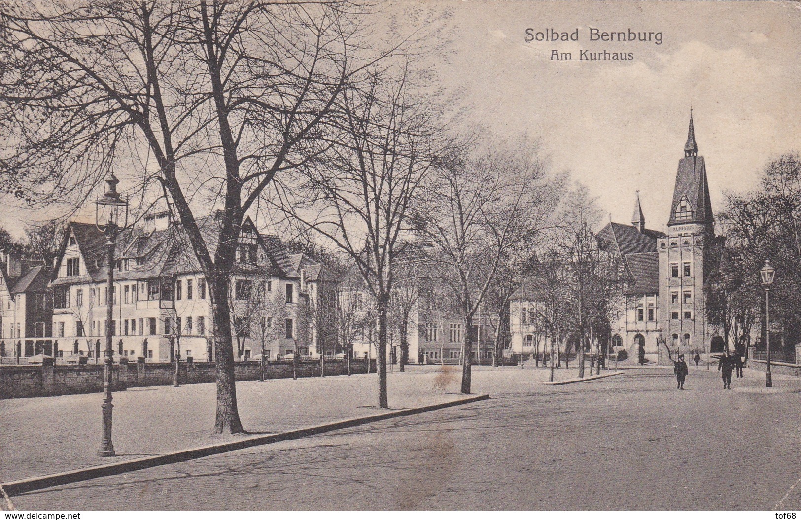 Solbad Bernburg Am Kurhaus Briefstempel Reserve Lazarett Station Krumbholz 1918 - Bernburg (Saale)