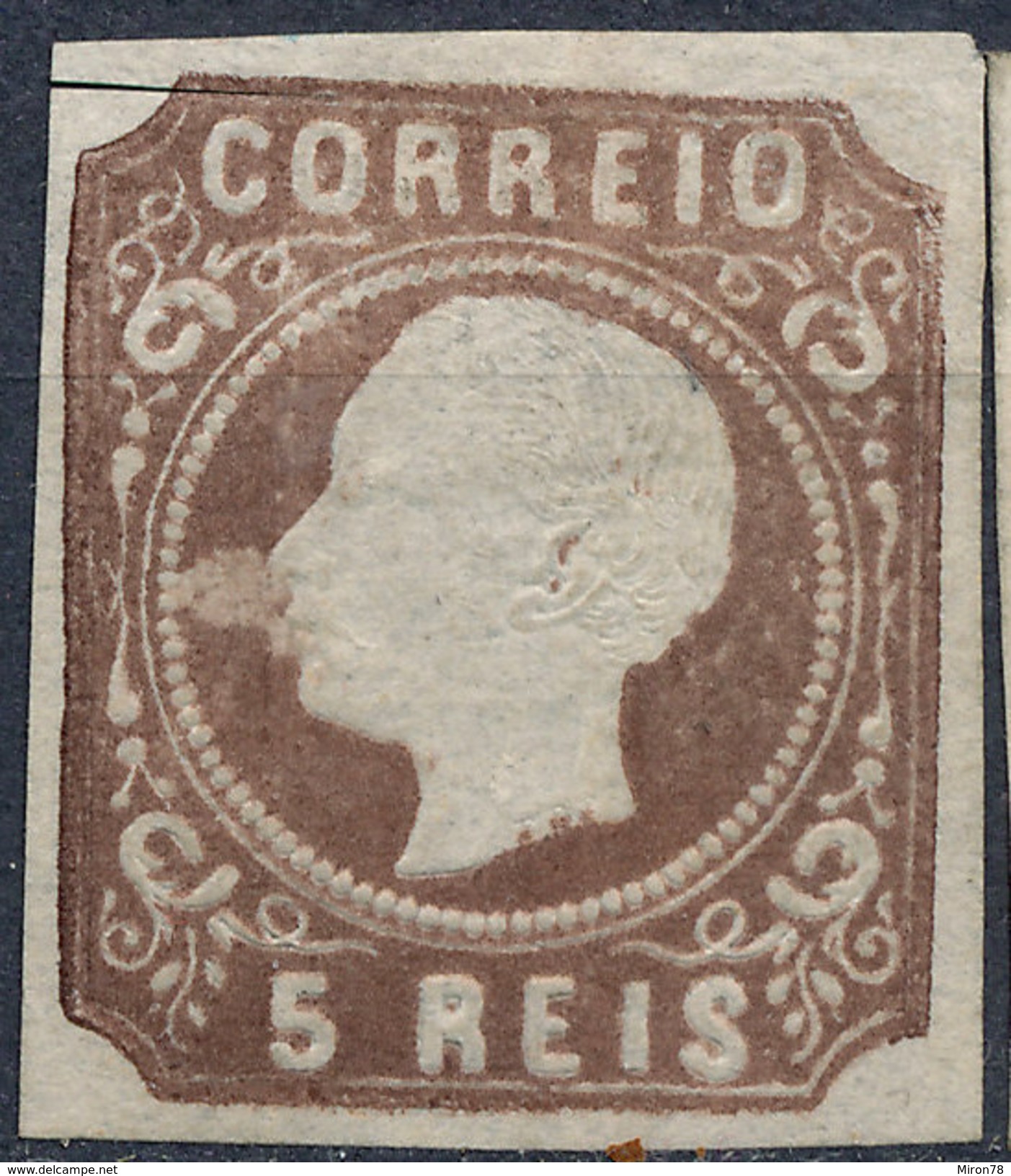 Stamp Portugal 1862 King Luiz 5r Mint Lot#6 - Neufs