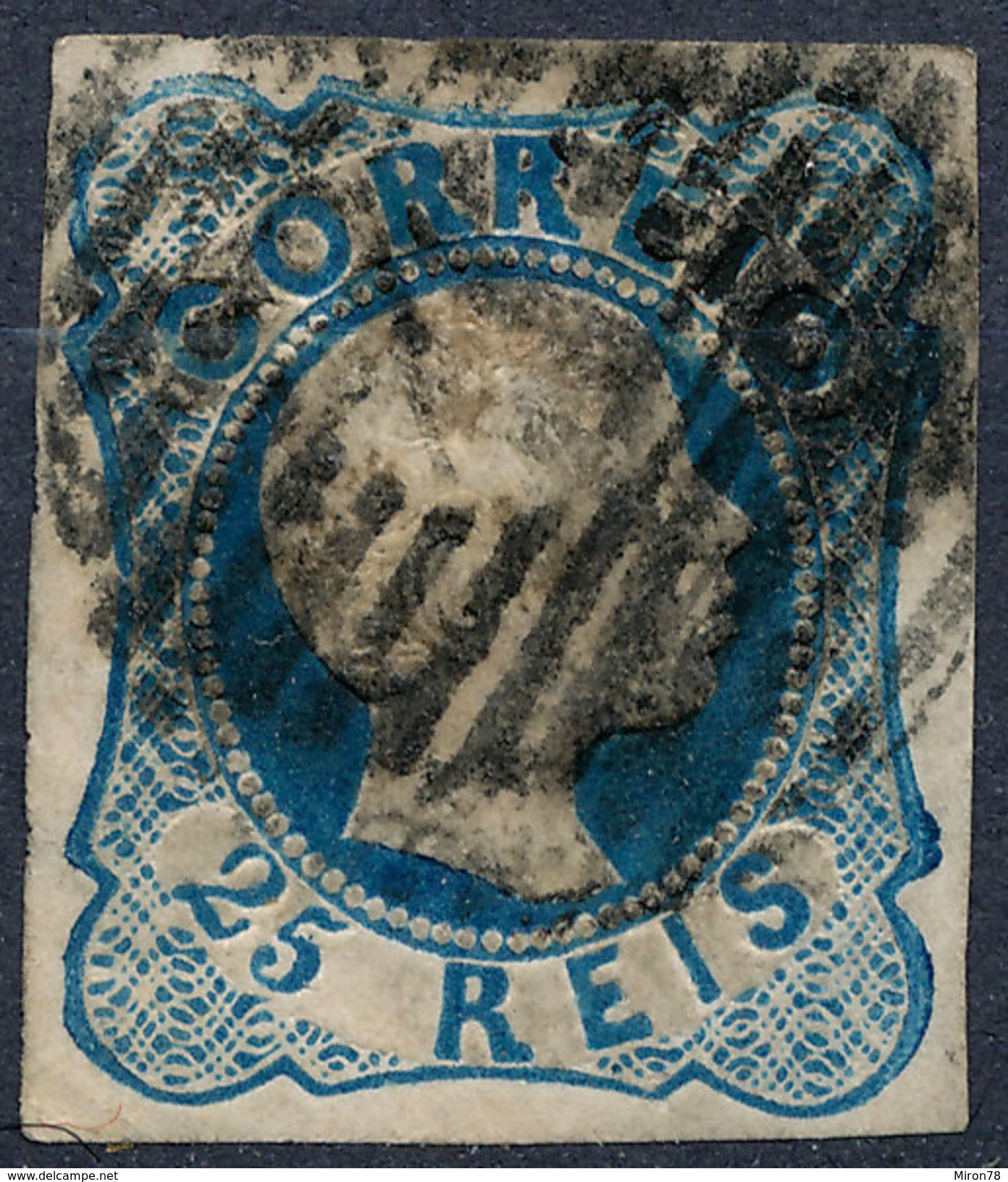 Stamp Portugal 1855 25r Used Lot#13 - Oblitérés