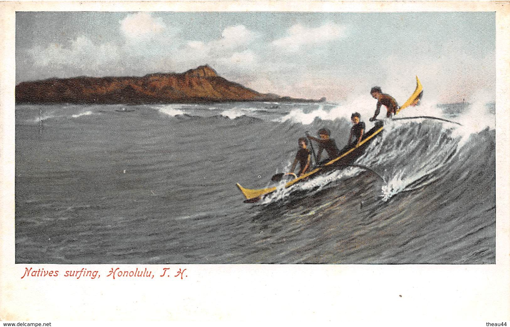 ¤¤  -   ETAT-UNIS  -  Natives Surfing  -  HONOLULU   -     ¤¤ - Honolulu