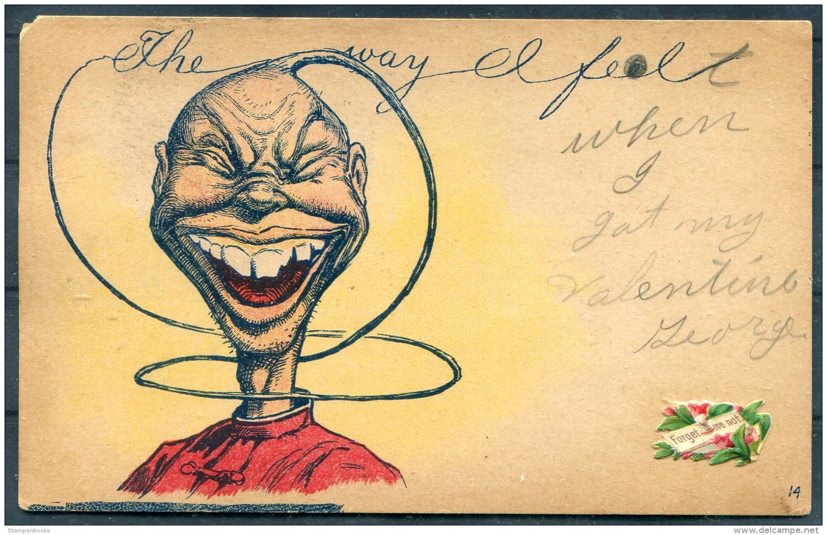 1909 USA Chinaman Chinese Cartoon Caricture Postcard. Winfield, Kansas - Atlanta - Covers & Documents