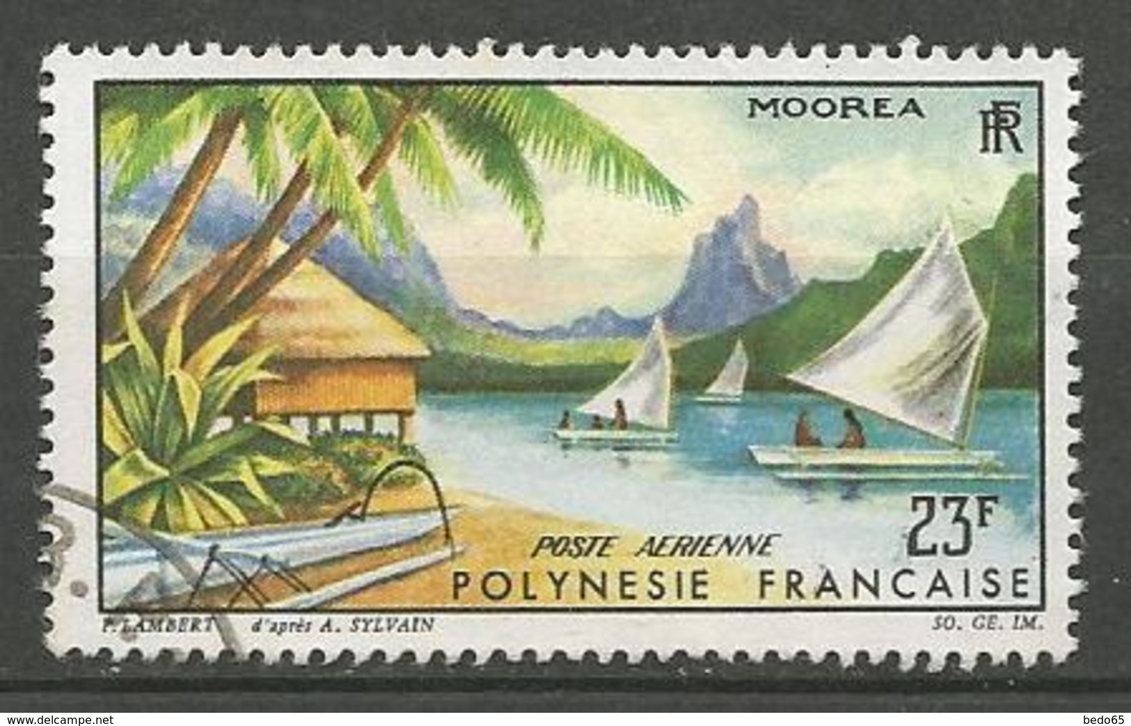 POLYNESIE N° 9 OBL TB - Usados