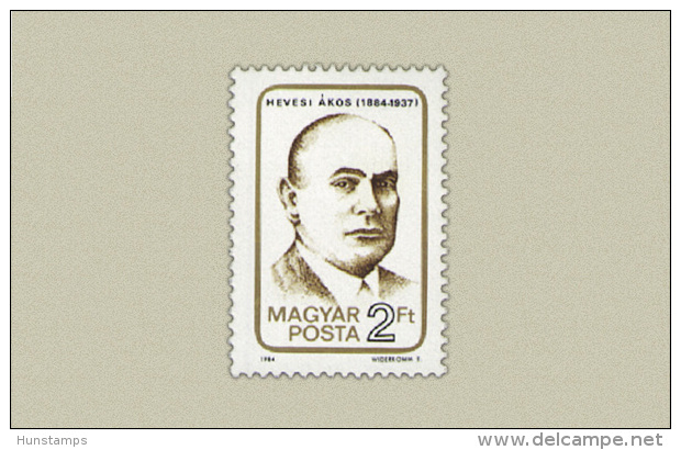 Hungary 1984. Ákos Hevesi Stamp MNH (**) Michel: 3689 / 0.50 EUR - Unused Stamps