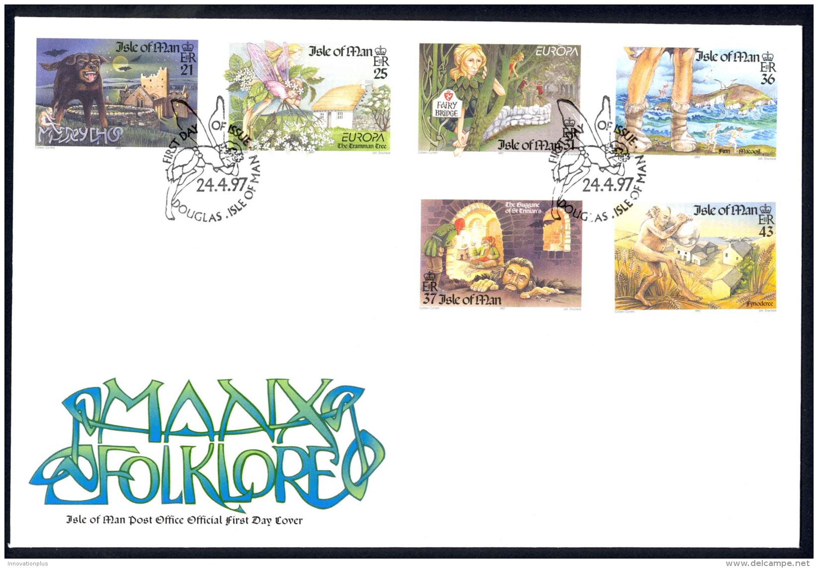 Isle Of Man Sc# 738-743 FDC 1997 Folklore - Man (Ile De)