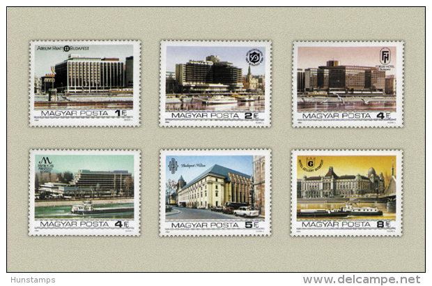 Hungary 1984. Famous Hotels Set MNH (**) Michel: 3701-3706 / 4 EUR - Unused Stamps