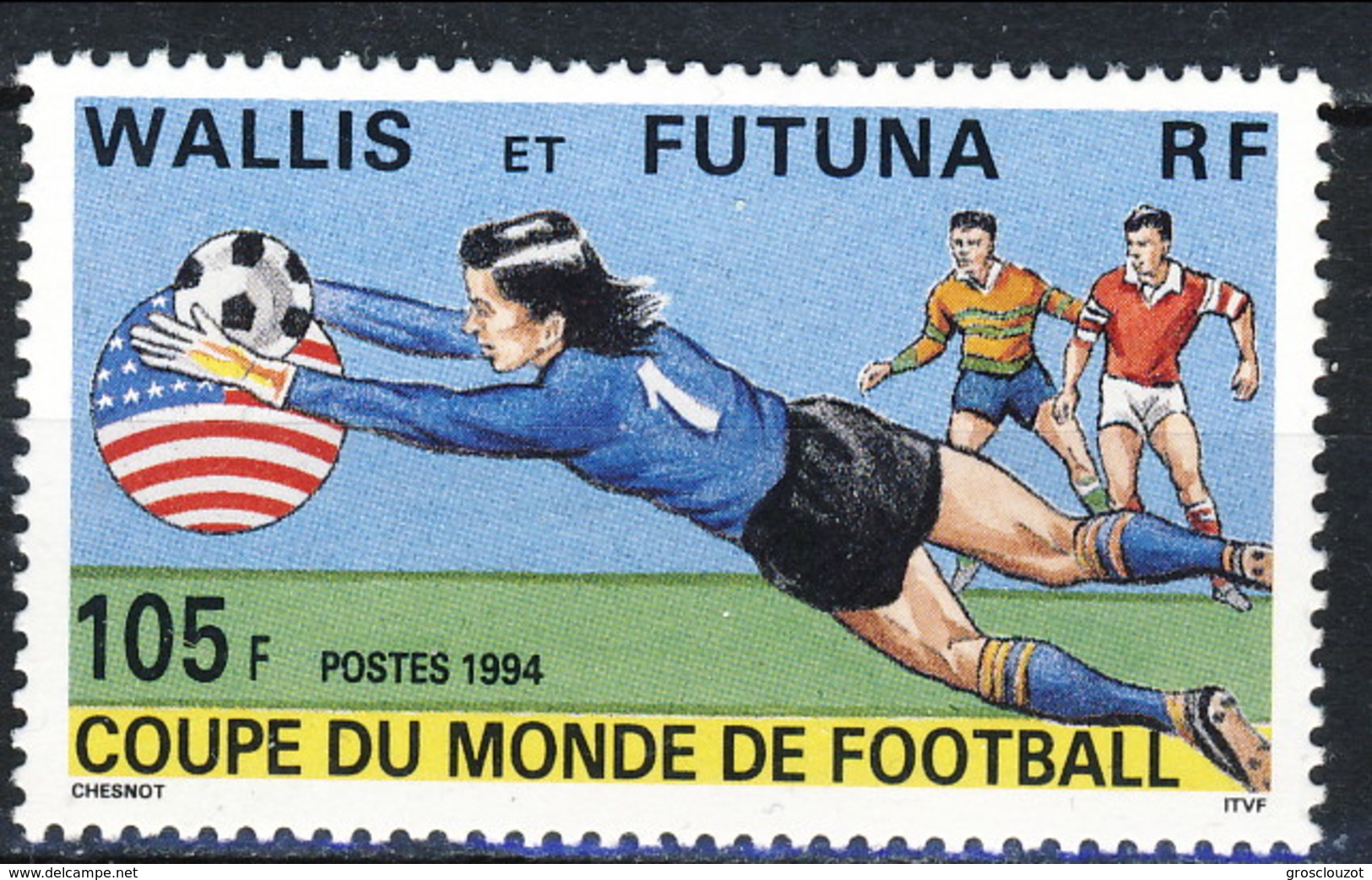 WF 1994 N. 465 Calcio Mondiali Di Calcio In Usa MNH Cat. &euro; 3,50 - Nuovi