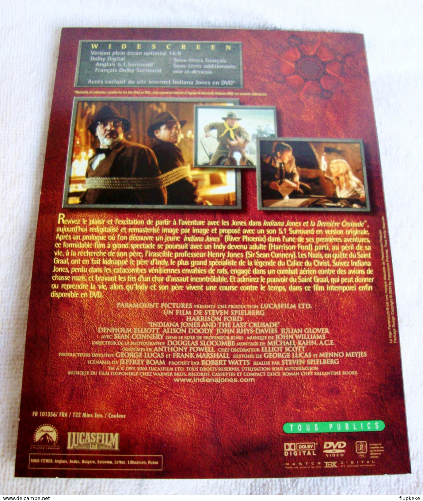 Dvd Zone 2 Indiana Jones La trilogie (2003) Pack Indiana Jones: The Adventure Collection vf+Vostfr