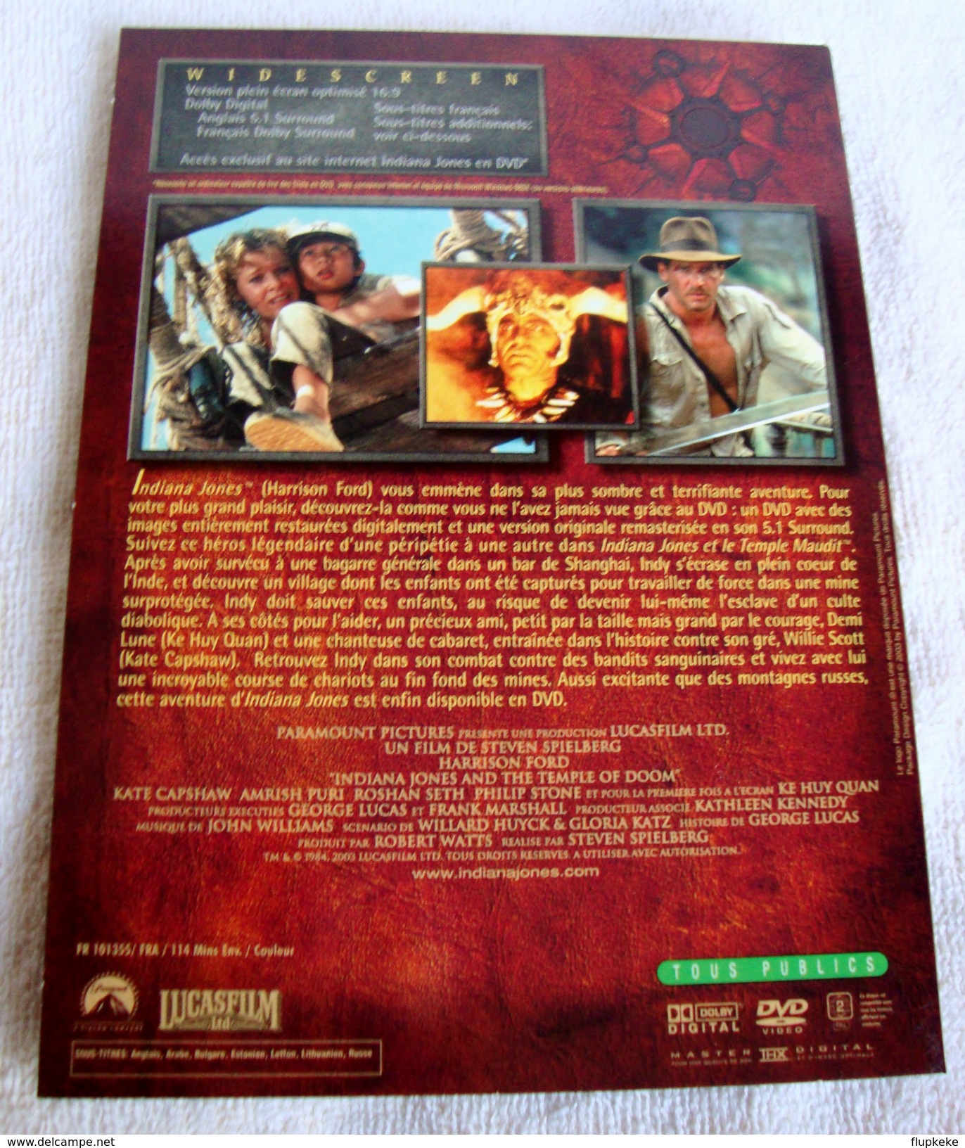Dvd Zone 2 Indiana Jones La trilogie (2003) Pack Indiana Jones: The Adventure Collection vf+Vostfr