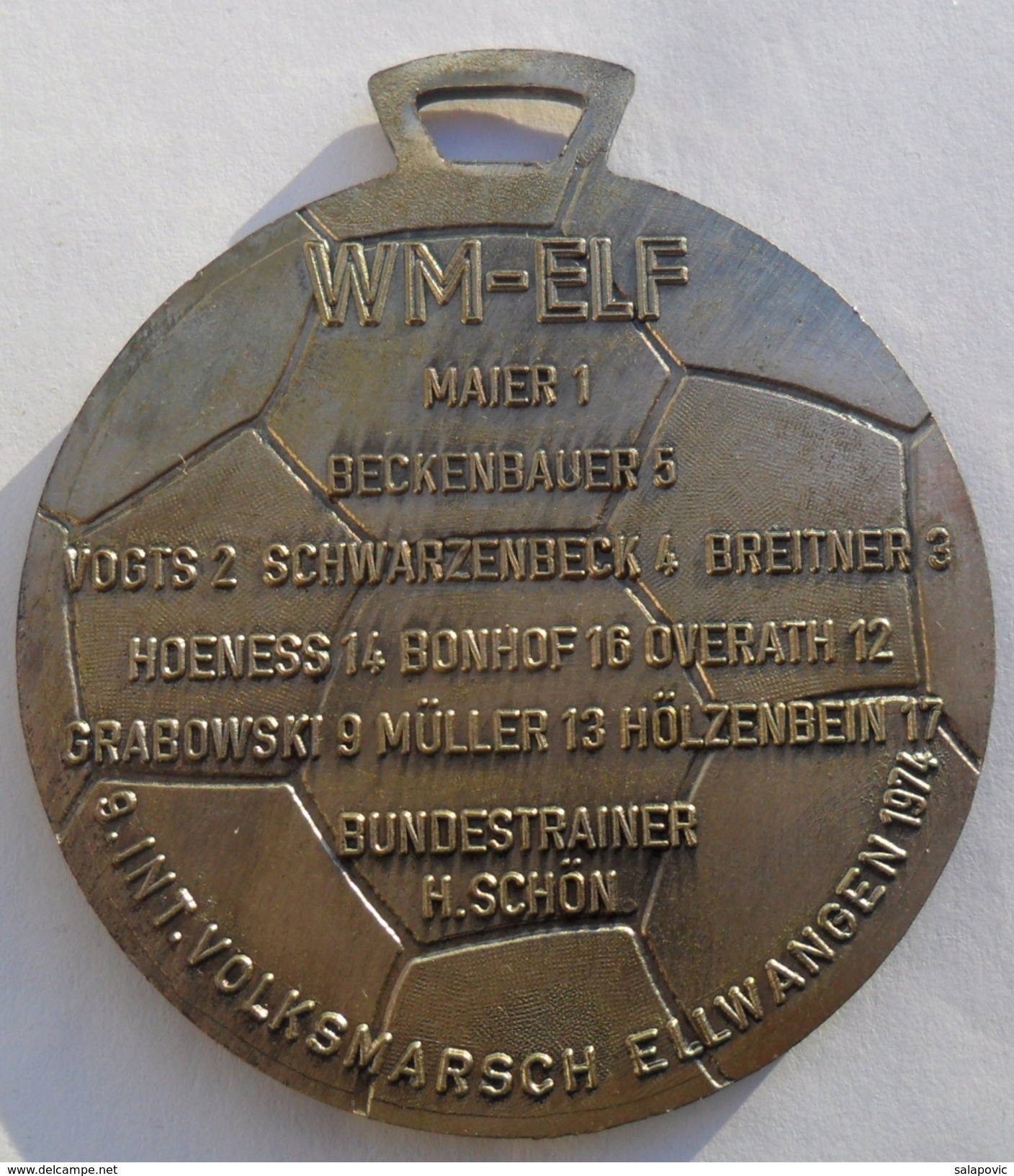 FUSSBALL WELTMEISTERSCHAFT 1974, WELTMEISTER DEUTSCHLAND,FOOTBALL WORLD CHAMPIONSHIP 1974  MEDAL  PLIM - Abbigliamento, Souvenirs & Varie