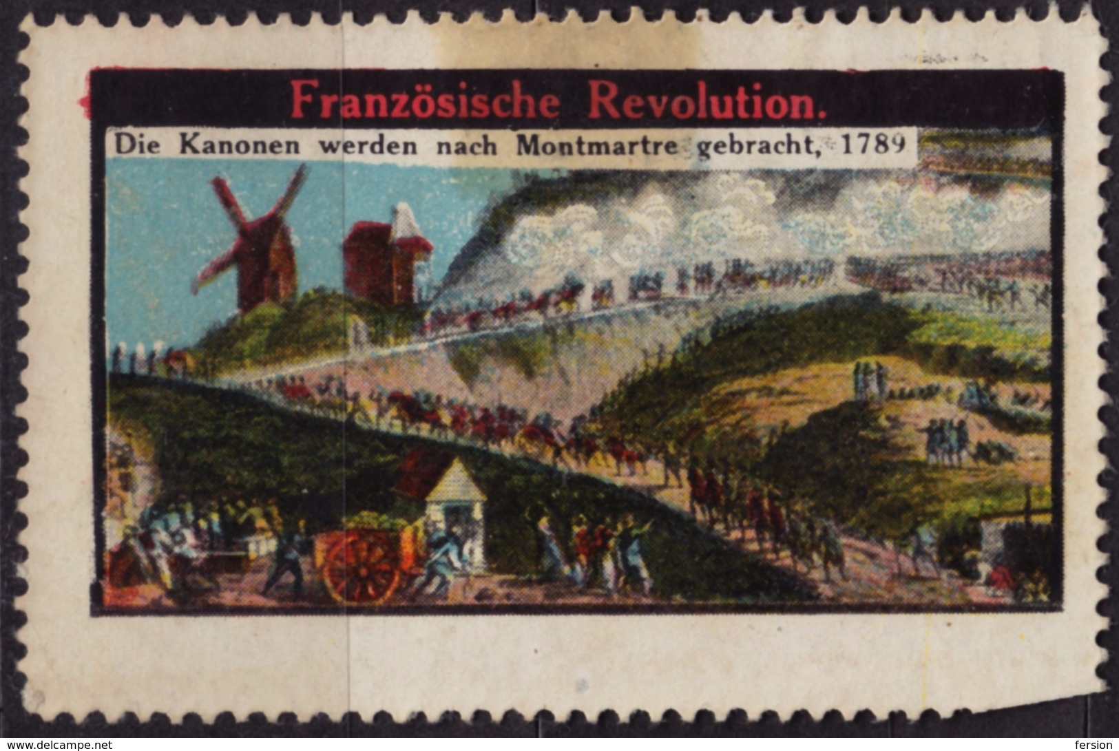 WINDMILL / France Revolution - Montmartre - LABEL CINDERELLA VIGNETTE / MH - Revolución Francesa