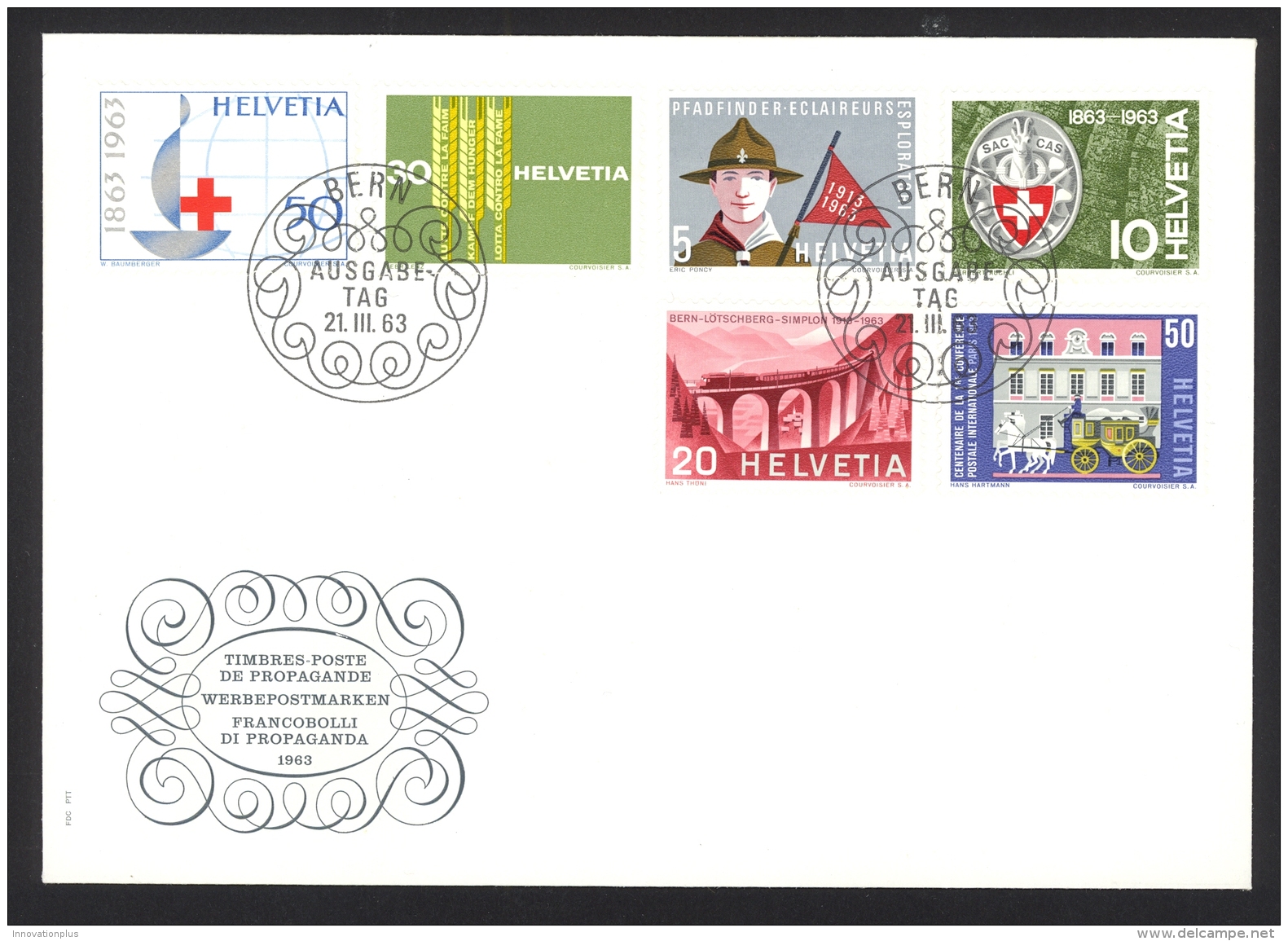 Switzerland Sc# 422-427 FDC 1963 5c-50c 50 Years Of Boy Scouts - FDC