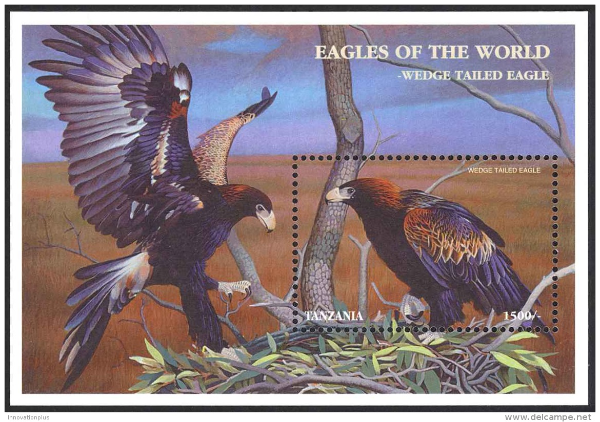 Tanzania Sc# 1710 MNH Souvenir Sheet 1998 Eagles - Tanzania (1964-...)