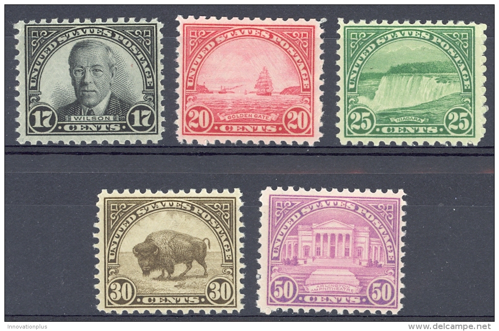 USA Sc# 697-701 MNH 1931 17c-50c Definitives - Ungebraucht