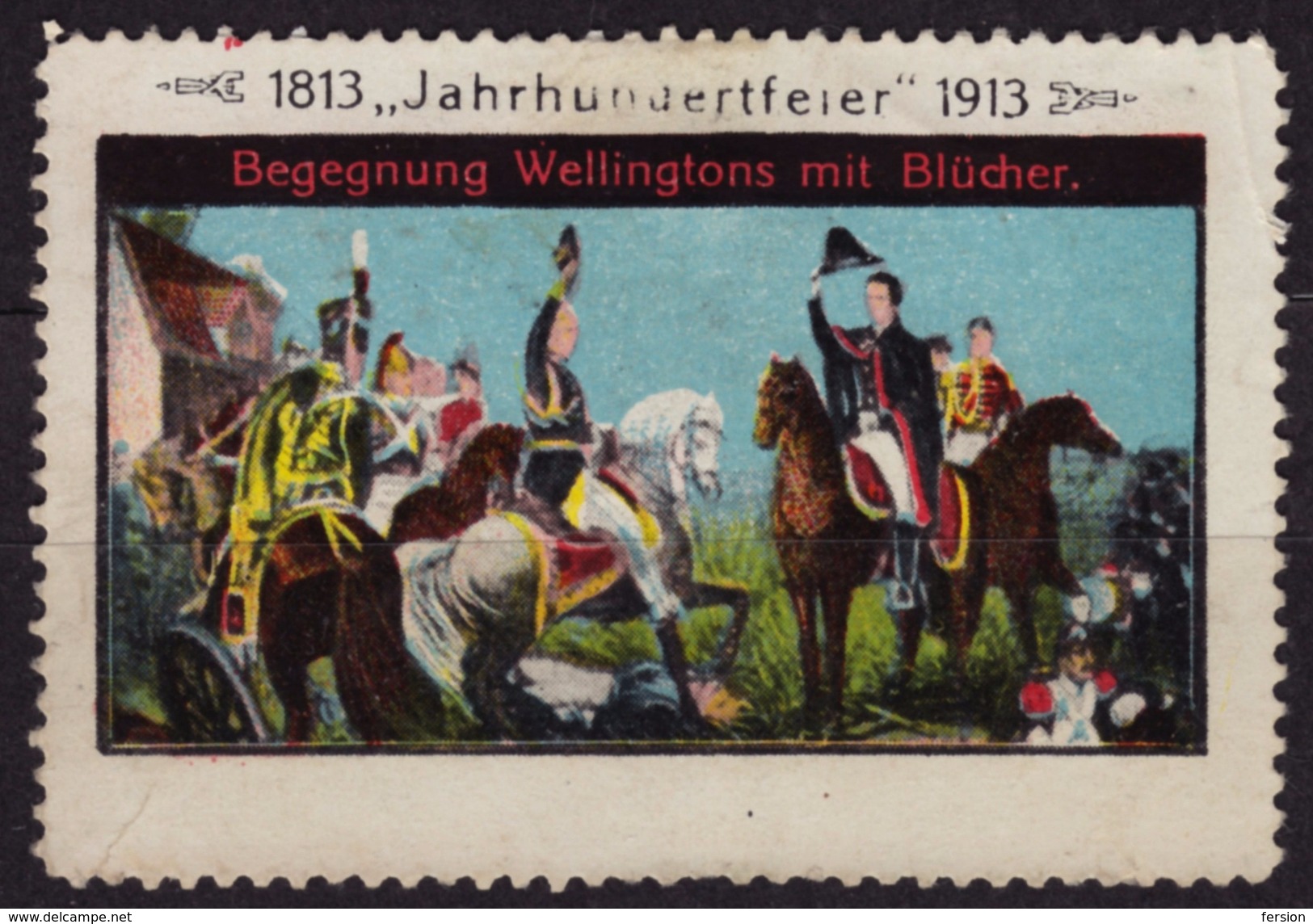 NAPOLEON Wellington - LABEL CINDERELLA VIGNETTE - 1913 GERMANY - MH / Horse Soldier - Napoleon