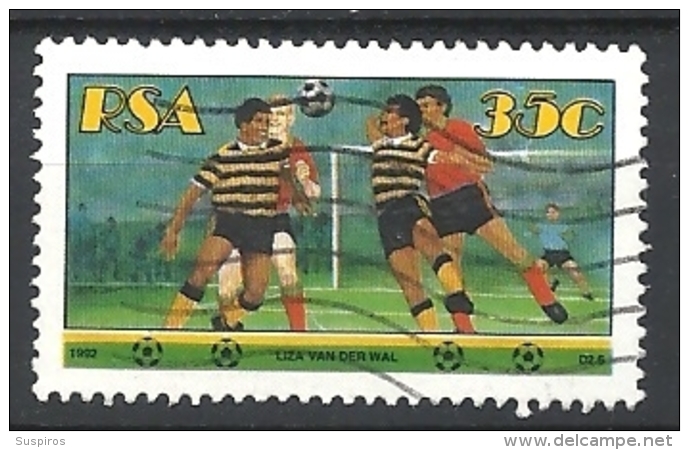 SUD AFRICA    1992 Sports     FOOTBALL       USED - Usati