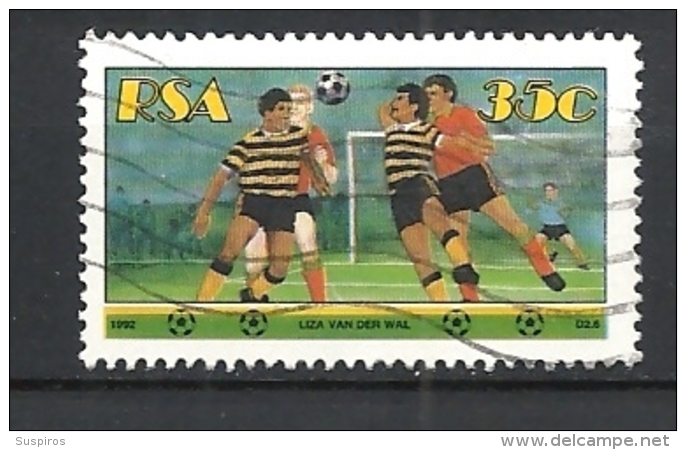 SUD AFRICA    1992 Sports     FOOTBALL       USED - Usati