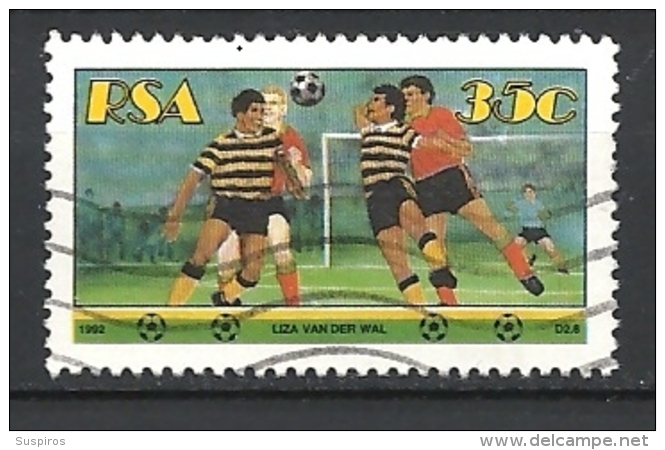 SUD AFRICA    1992 Sports     FOOTBALL       USED - Usati