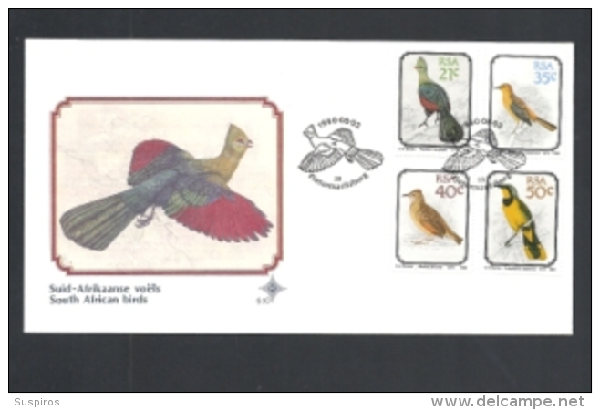 SUD AFRICA    1990 Birds   FDC     USED - Usati