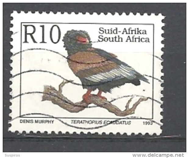 SUD AFRICA   1993 Endangered Fauna   LATIN INSCRIPTION    USED Terathopius Ecaudatus - Usati