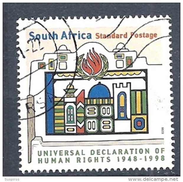 SUD AFRICA   1998 The 50th Anniversary Of Universal Declaration Of Human Rights  USED - Usati