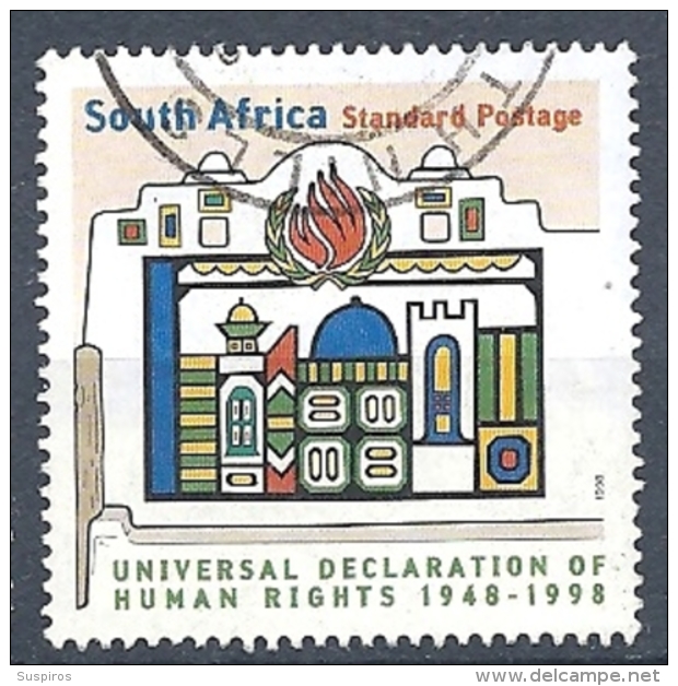 SUD AFRICA   1998 The 50th Anniversary Of Universal Declaration Of Human Rights  USED - Usati