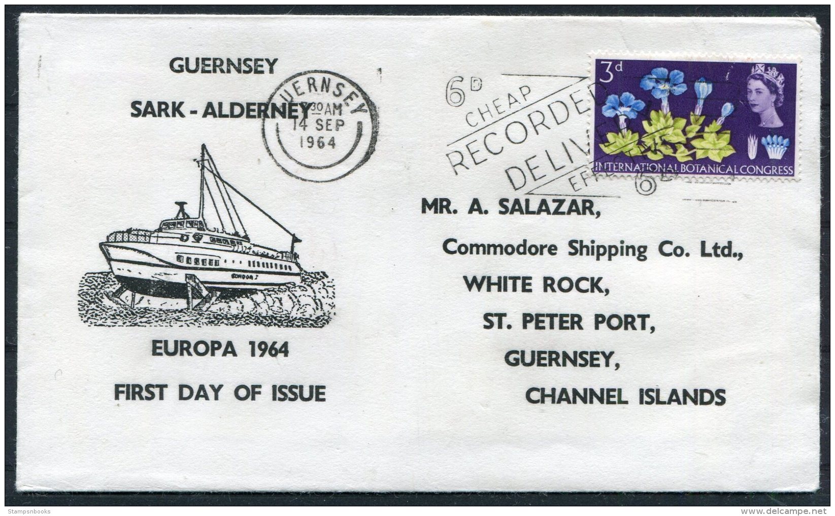 1964 GB Guernsey Alderney Europa First Day Cover FDC - Guernsey