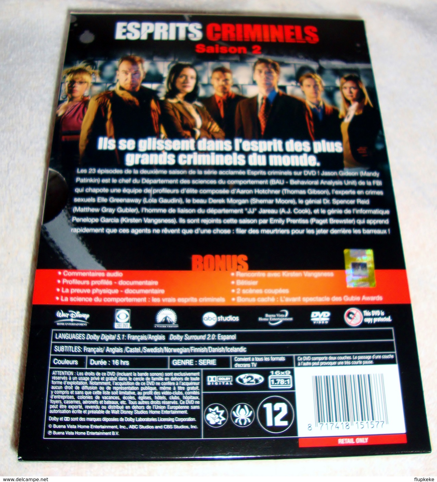 Dvd Zone 2 Esprits Criminels - Saison 2 (2006) Criminal Minds Vf+Vostfr - Séries Et Programmes TV