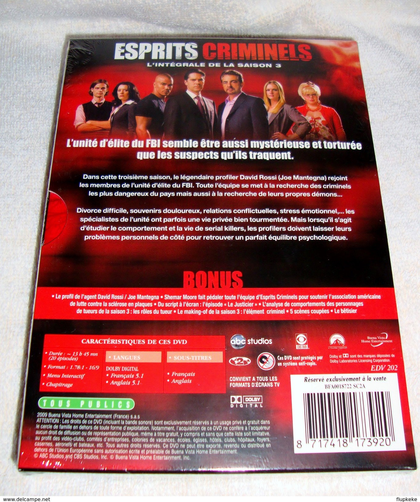 Dvd Zone 2 Esprits Criminels - Saison 3 (2007) Criminal Minds Vf+Vostfr - Séries Et Programmes TV