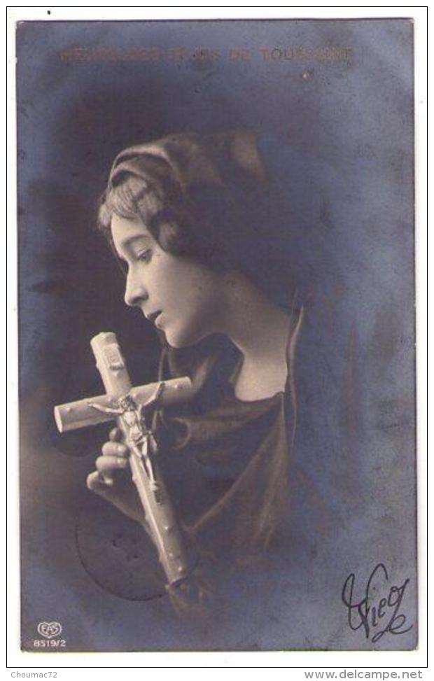 (Femmes) 765, Portrait De Femme Frau Lady, EAS 8519 2, Croix De Jésus, Prière Religion - Donne