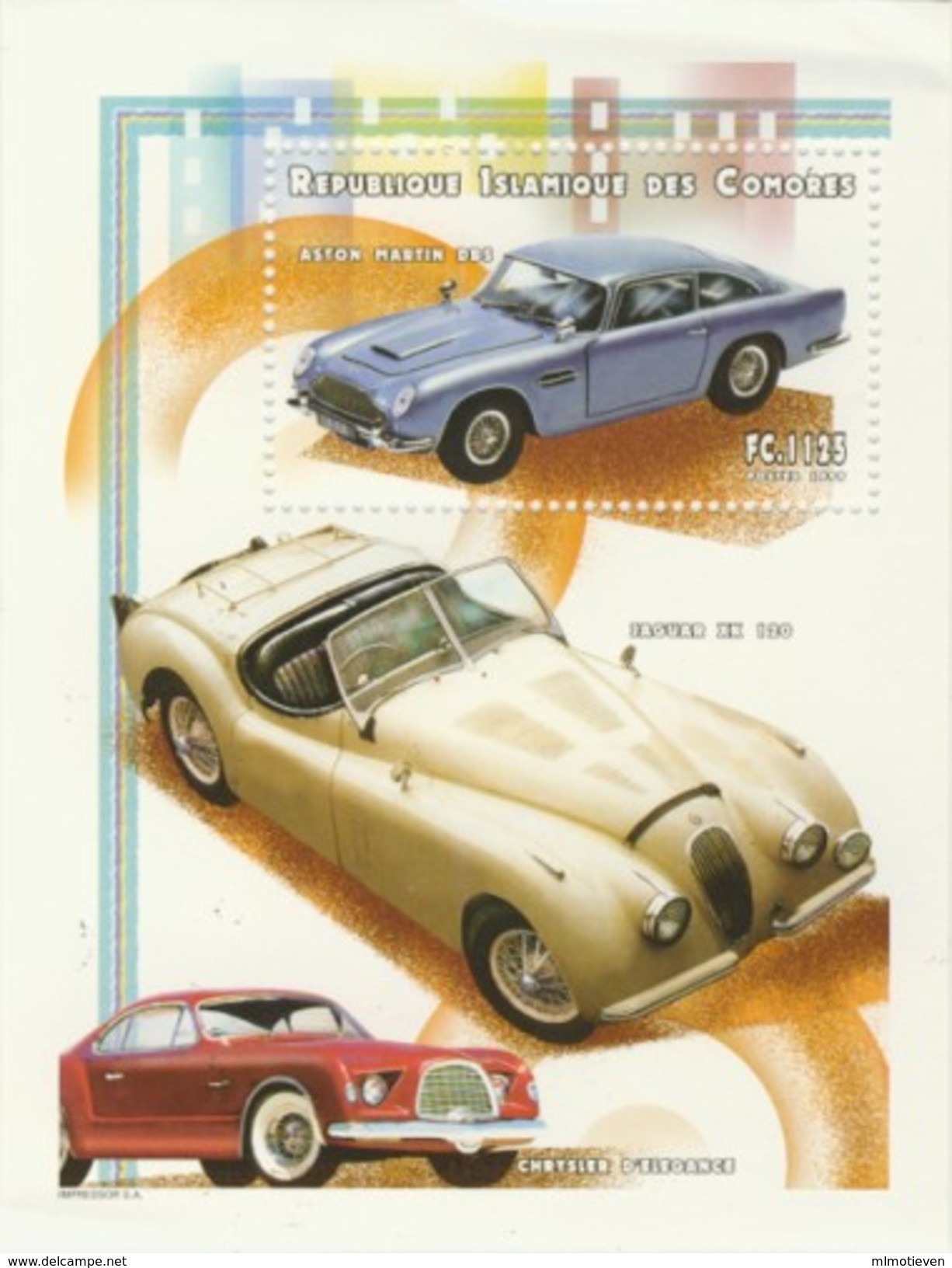 MVU-BK1-152-2+152-3 MINT ¤ COMORES 1999  SHEET + BLOCK ¤ - AUTOMOBILES DU MONDE - OLD CARS - OLDTIMERS AUTO´S - Autos