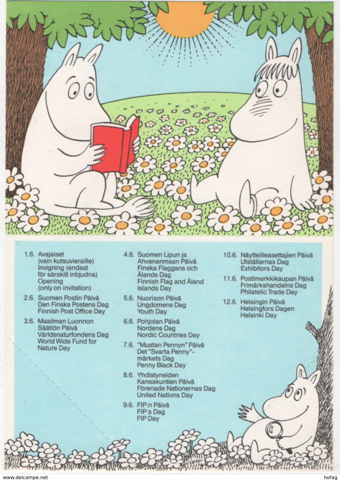 Finnland 1988 Ganzsache P162  Finlandia 88 "Moomin - Kindermesse", Ungebraucht  - Children Fair Centre Ticket MNH - Enteros Postales